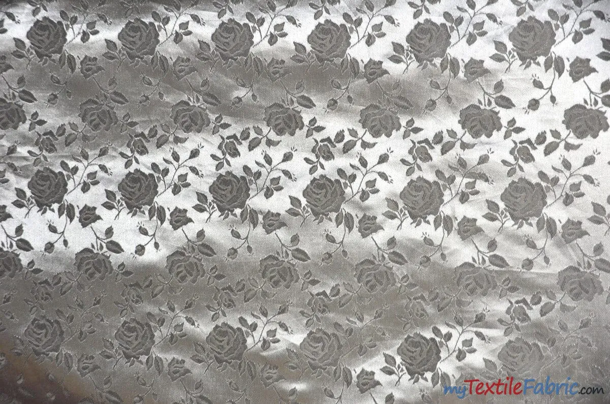 Satin Jacquard | Satin Flower Brocade | 60" Wide | Sold by the Continuous Yard |