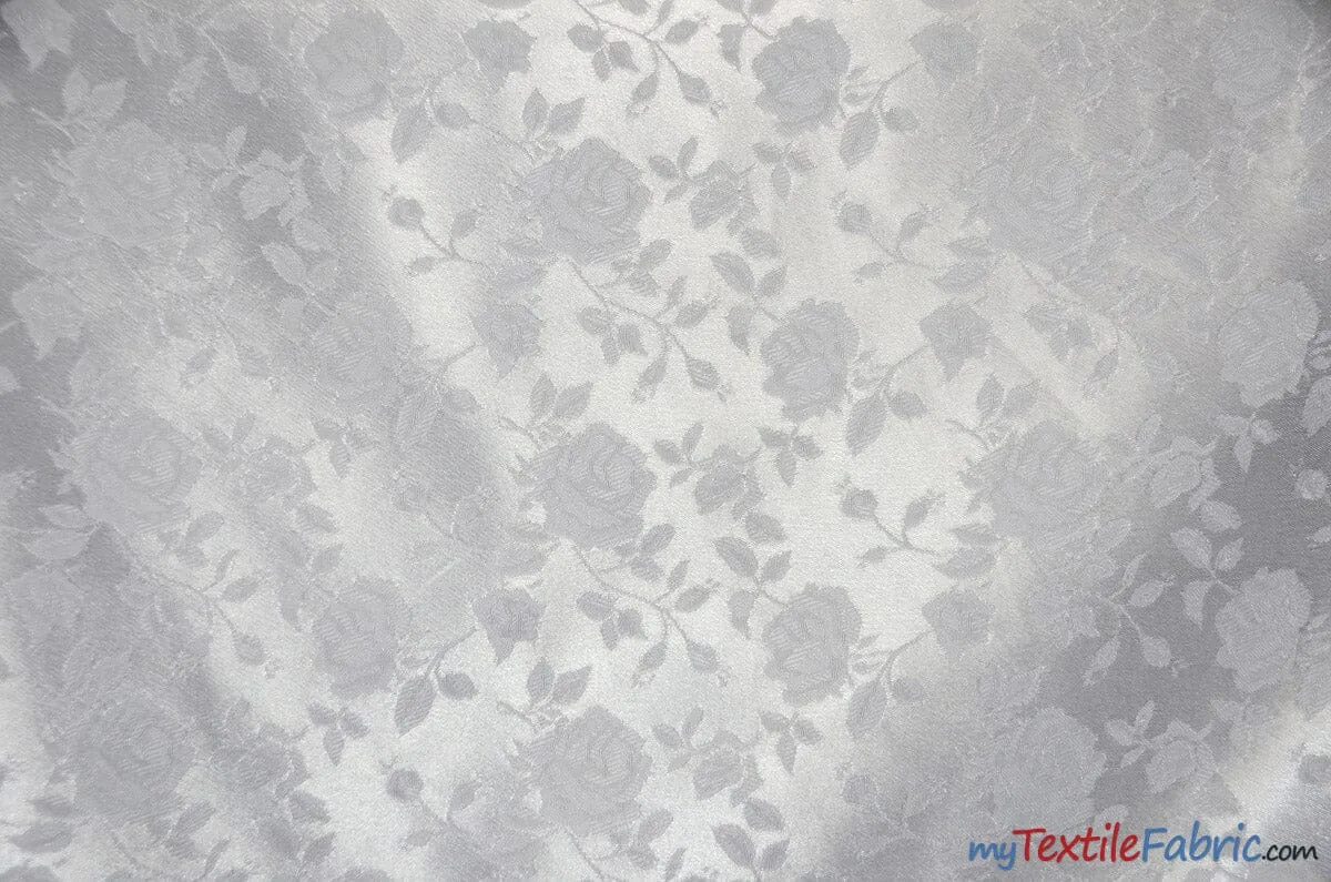 Satin Jacquard | Satin Flower Brocade | 60" Wide | Sold by the Continuous Yard |