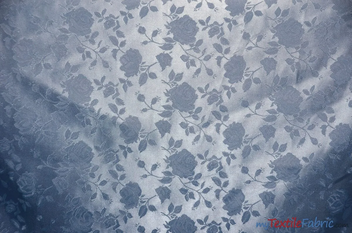 Satin Jacquard | Satin Flower Brocade | 60" Wide | Sold by the Continuous Yard |