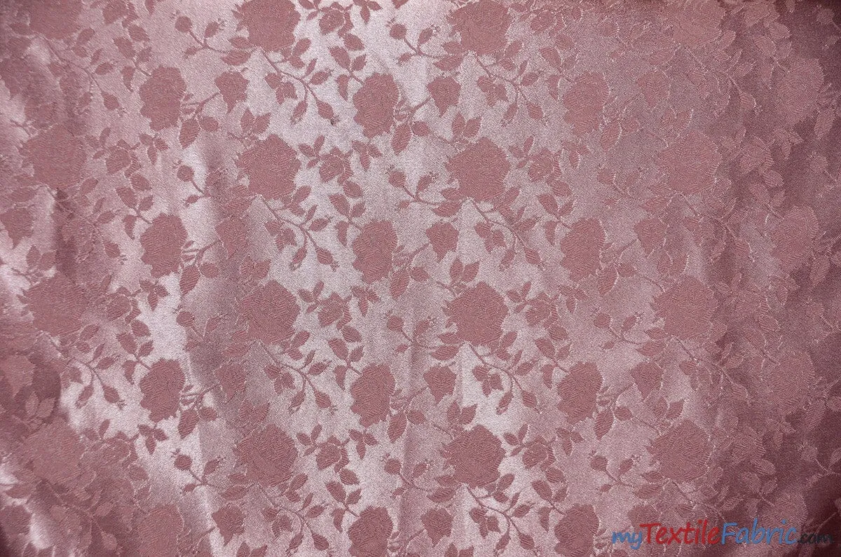 Satin Jacquard | Satin Flower Brocade | 60" Wide | Sold by the Continuous Yard |