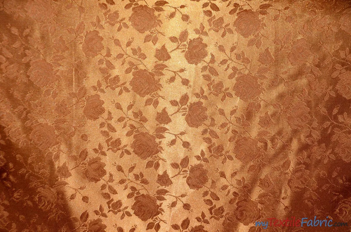 Satin Jacquard | Satin Flower Brocade | 60" Wide | Sold by the Continuous Yard |