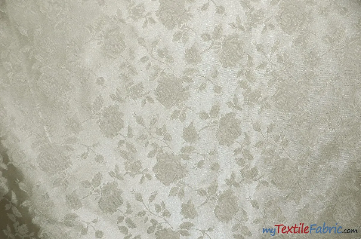 Satin Jacquard | Satin Flower Brocade | 60" Wide | Sold by the Continuous Yard |