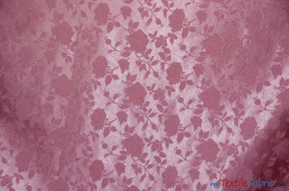 Satin Jacquard | Satin Flower Brocade | 60" Wide | Sold by the Continuous Yard |