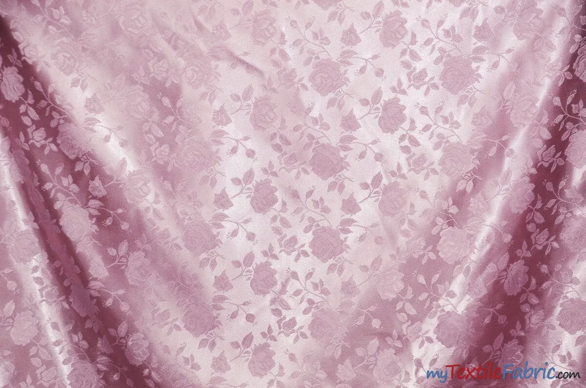 Satin Jacquard | Satin Flower Brocade | 60" Wide | Sold by the Continuous Yard |