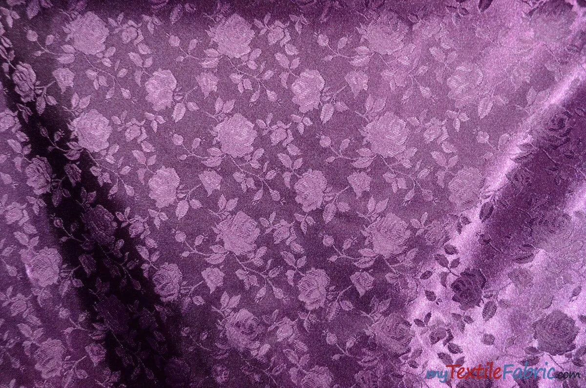 Satin Jacquard | Satin Flower Brocade | 60" Wide | Sold by the Continuous Yard |