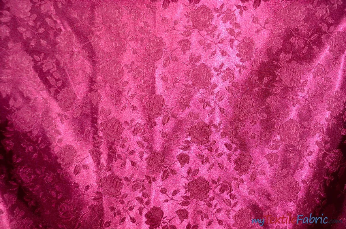 Satin Jacquard | Satin Flower Brocade | 60" Wide | Sold by the Continuous Yard |