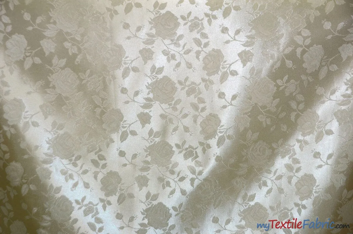 Satin Jacquard | Satin Flower Brocade | 60" Wide | Sold by the Continuous Yard |