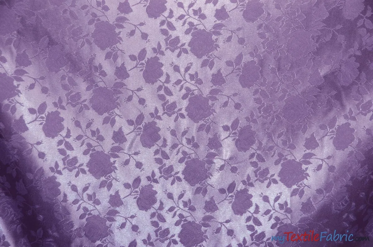 Satin Jacquard | Satin Flower Brocade | 60" Wide | Sold by the Continuous Yard |