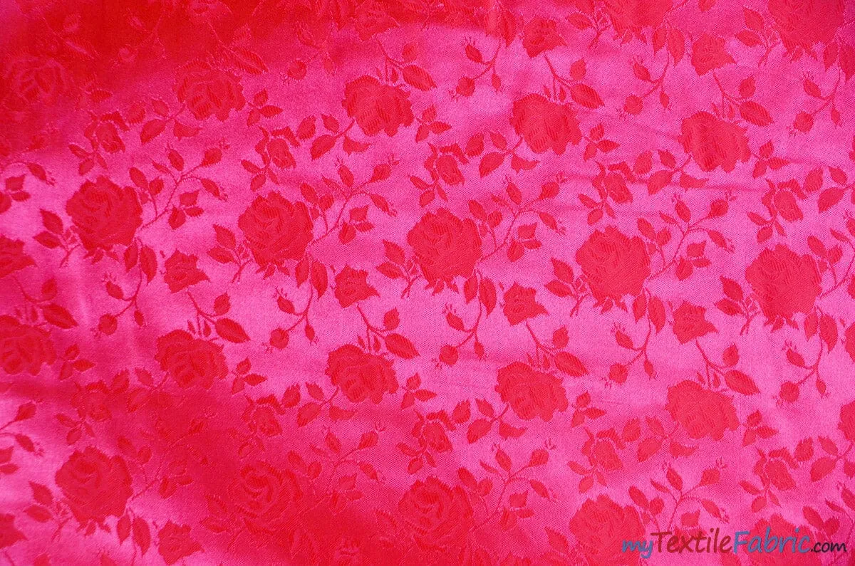 Satin Jacquard | Satin Flower Brocade | 60" Wide | Sold by the Continuous Yard |