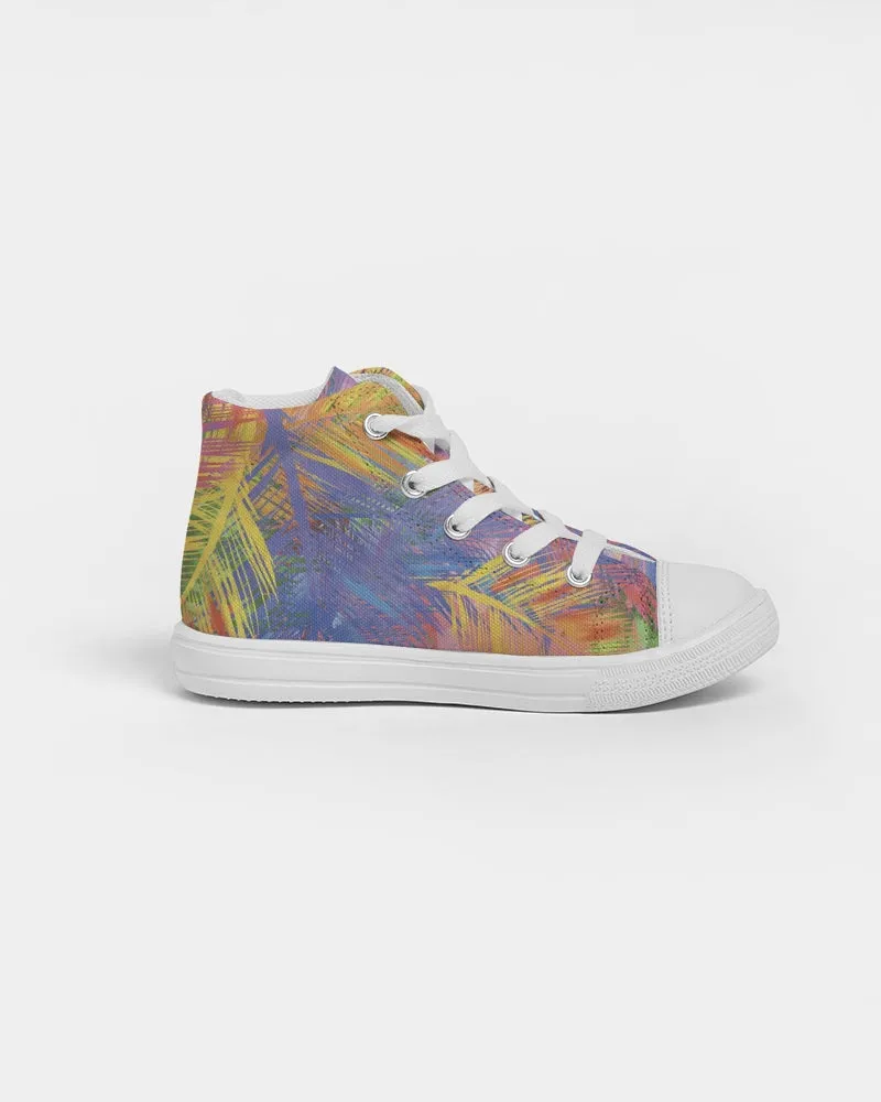 SMF Foliage Colorful Kids Hightop Canvas Shoe