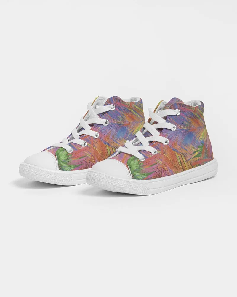 SMF Foliage Colorful Kids Hightop Canvas Shoe