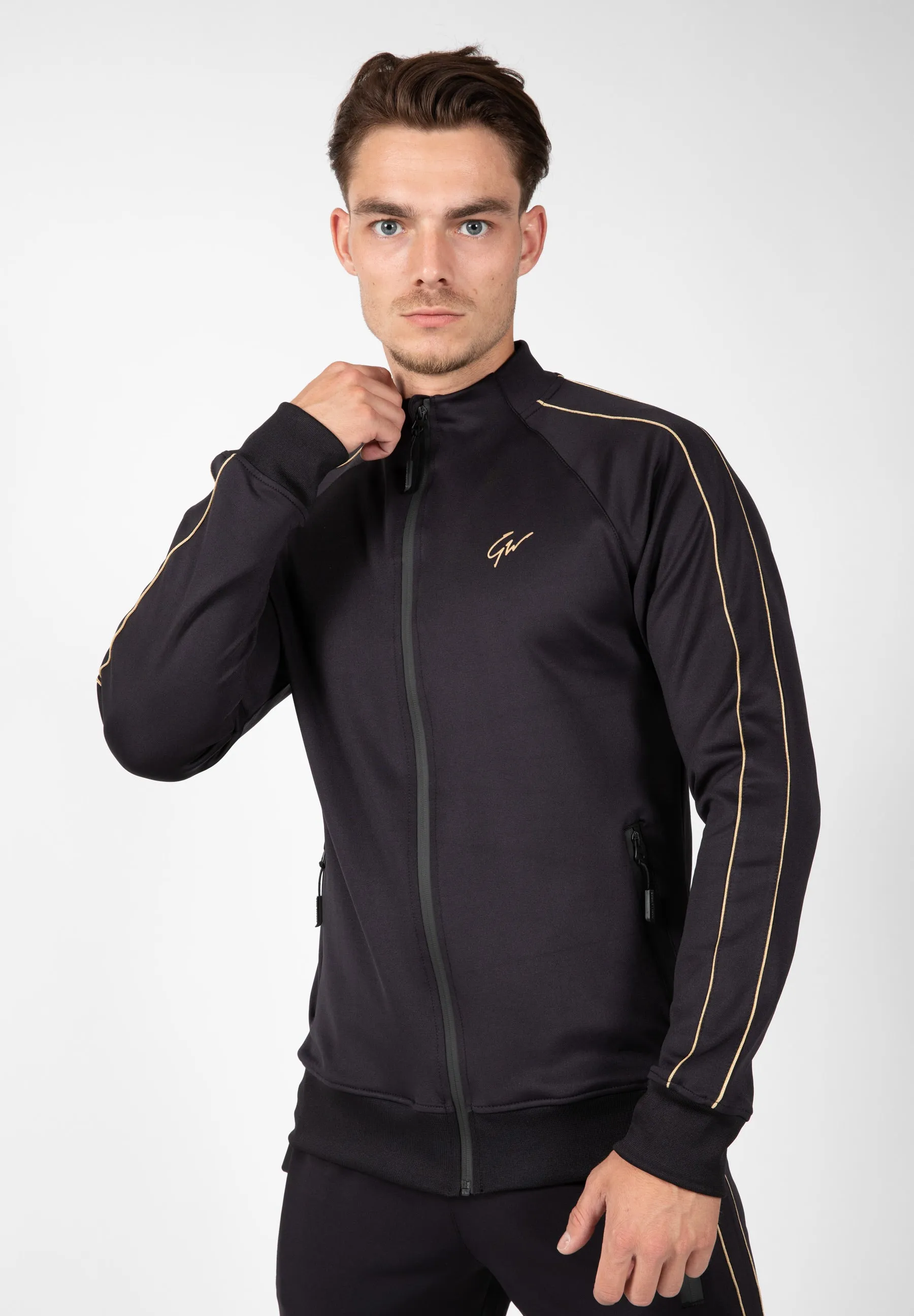 Wenden Track Jacket - Black/Gold