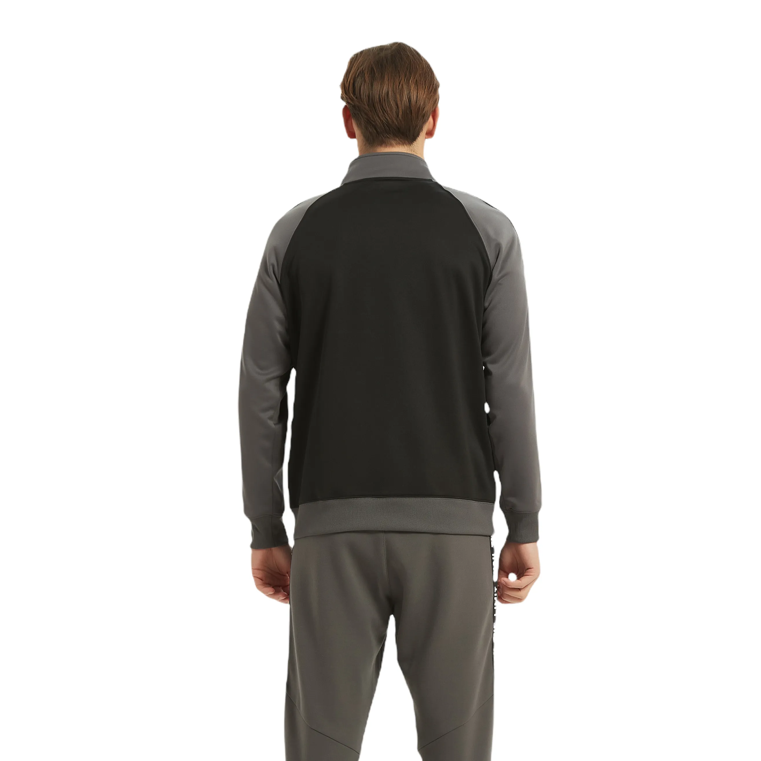 Whitlock Men's Trainer Jacket - Black & Grey combo