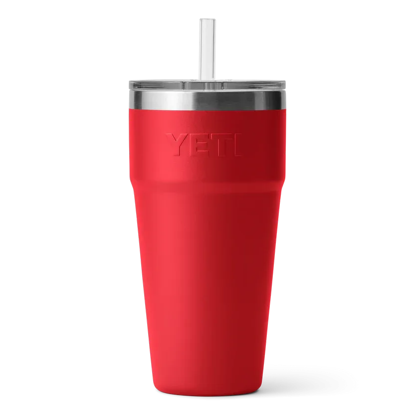 Yeti Rambler 26 Oz Straw Cup Rescue Red