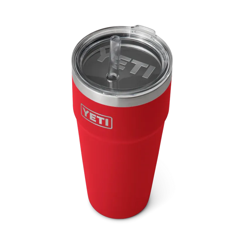 Yeti Rambler 26 Oz Straw Cup Rescue Red